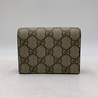 【中古品】【レディース】 GUCCI グッチ 476050 GGスプリーム チェリー ミニウォレット 財布 181-260804-ya-01-izu カラー：ブラウン 万代Net店