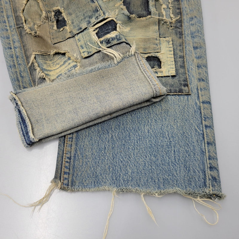 【ジャンク品】【メンズ】 Levi's リーバイス PATCHWORK DENIM PANTS パッチワーク デニムパンツ 刻印544 ジーンズ ズボン ボトムス 157-260805-ay-08-izu カラー：インディゴ 万代Net店