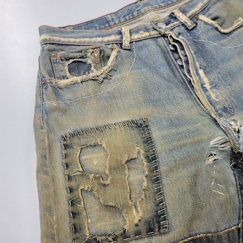 【ジャンク品】【メンズ】 Levi's リーバイス PATCHWORK DENIM PANTS パッチワーク デニムパンツ 刻印544 ジーンズ ズボン ボトムス 157-260805-ay-08-izu カラー：インディゴ 万代Net店