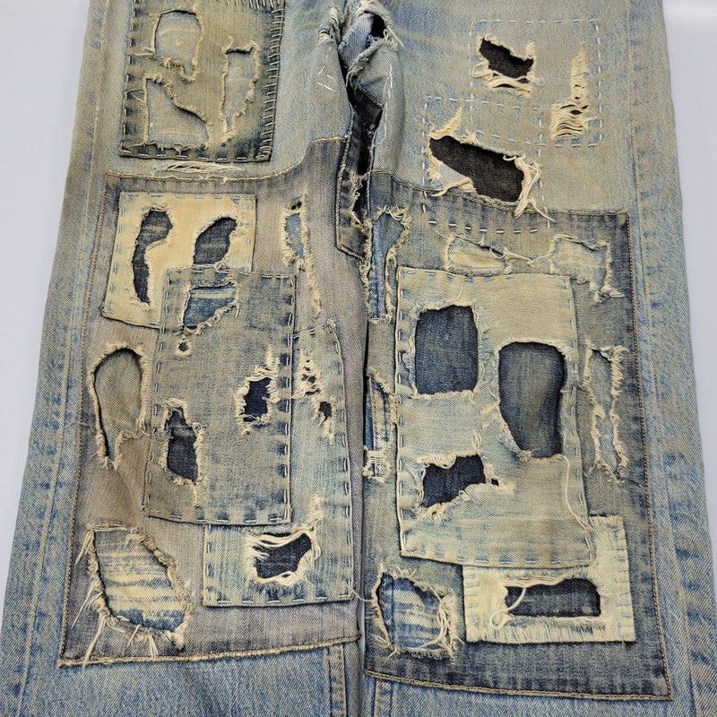 【ジャンク品】【メンズ】 Levi's リーバイス PATCHWORK DENIM PANTS パッチワーク デニムパンツ 刻印544 ジーンズ ズボン ボトムス 157-260805-ay-08-izu カラー：インディゴ 万代Net店