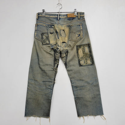 【ジャンク品】【メンズ】 Levi's リーバイス PATCHWORK DENIM PANTS パッチワーク デニムパンツ 刻印544 ジーンズ ズボン ボトムス 157-260805-ay-08-izu カラー：インディゴ 万代Net店