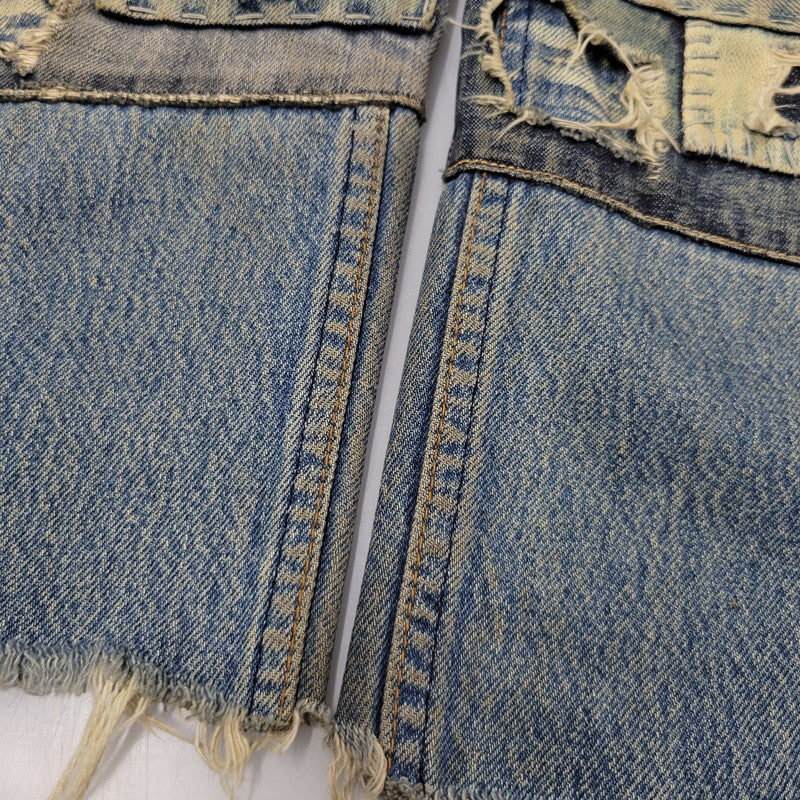 【ジャンク品】【メンズ】 Levi's リーバイス PATCHWORK DENIM PANTS パッチワーク デニムパンツ 刻印544 ジーンズ ズボン ボトムス 157-260805-ay-08-izu カラー：インディゴ 万代Net店