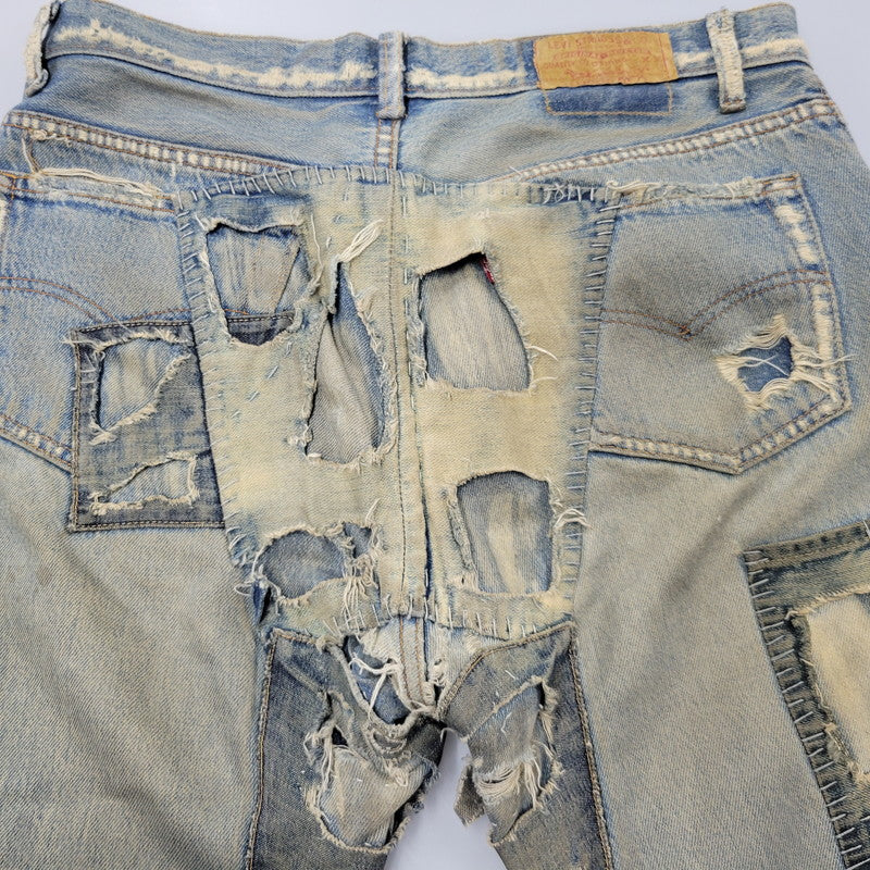 【ジャンク品】【メンズ】 Levi's リーバイス PATCHWORK DENIM PANTS パッチワーク デニムパンツ 刻印544 ジーンズ ズボン ボトムス 157-260805-ay-08-izu カラー：インディゴ 万代Net店