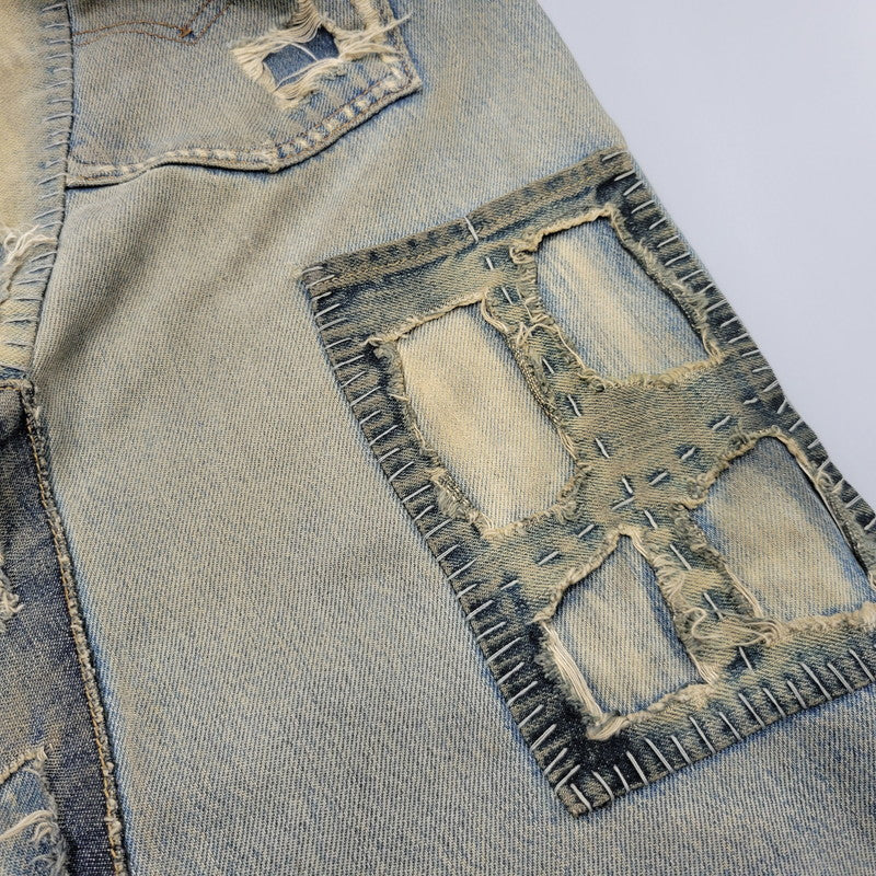 【ジャンク品】【メンズ】 Levi's リーバイス PATCHWORK DENIM PANTS パッチワーク デニムパンツ 刻印544 ジーンズ ズボン ボトムス 157-260805-ay-08-izu カラー：インディゴ 万代Net店