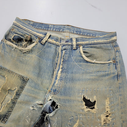 【ジャンク品】【メンズ】 Levi's リーバイス PATCHWORK DENIM PANTS パッチワーク デニムパンツ 刻印544 ジーンズ ズボン ボトムス 157-260805-ay-08-izu カラー：インディゴ 万代Net店