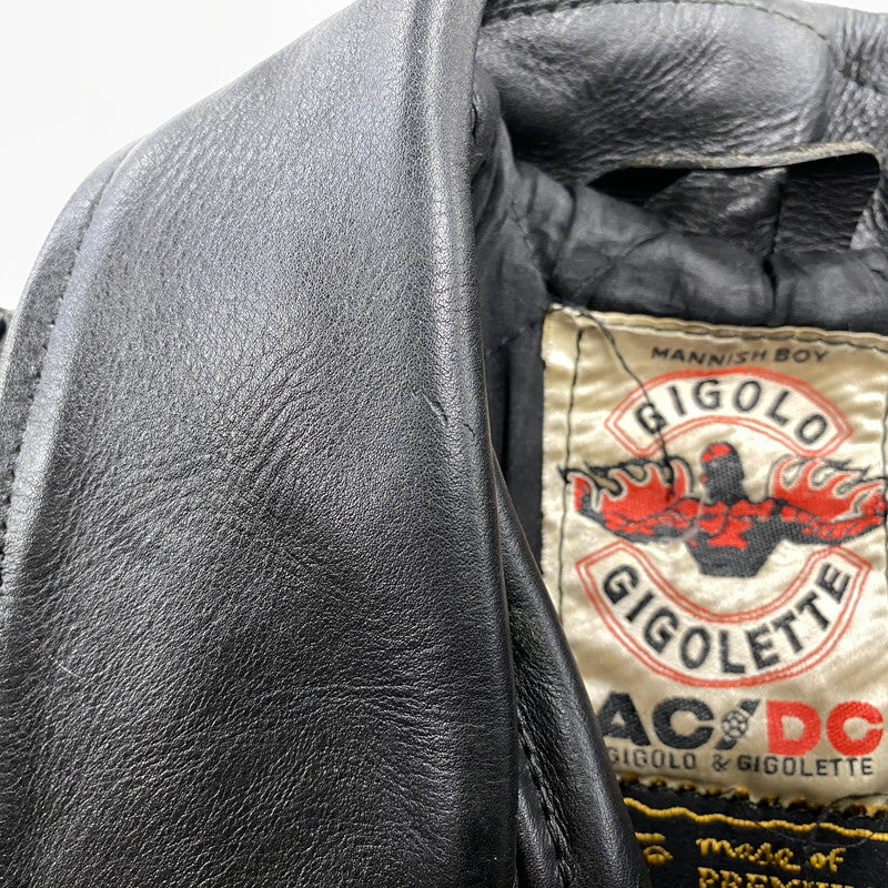 【中古品】【メンズ】 GIGOLO GIGOLETTE ジゴロ ジゴレット DOUBLE RIDERS JACKET ダブル ライダース ジャケット 146-260805-yn-10-izu サイズ：40 カラー：ブラック 万代Net店
