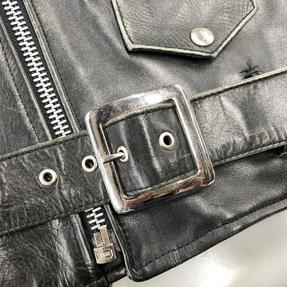 【中古品】【メンズ】 GIGOLO GIGOLETTE ジゴロ ジゴレット DOUBLE RIDERS JACKET ダブル ライダース ジャケット 146-260805-yn-10-izu サイズ：40 カラー：ブラック 万代Net店