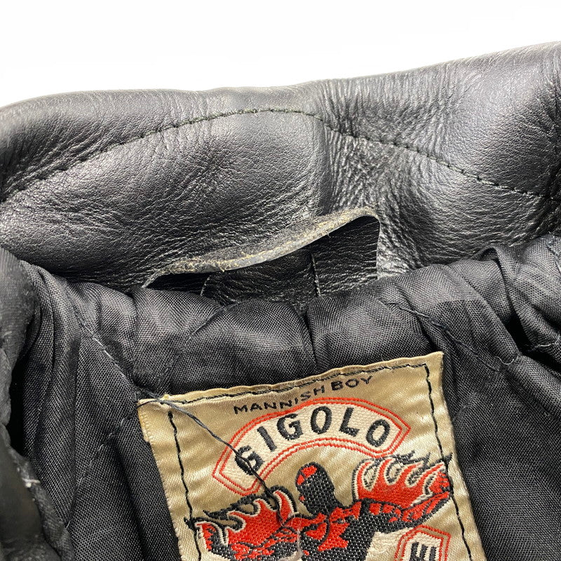 【中古品】【メンズ】 GIGOLO GIGOLETTE ジゴロ ジゴレット DOUBLE RIDERS JACKET ダブル ライダース ジャケット 146-260805-yn-10-izu サイズ：40 カラー：ブラック 万代Net店