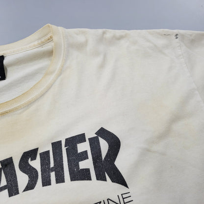 【現状渡し品】【メンズ】 OLD THRASHER オールド スラッシャー SS TEE ショートスリーブ Tシャツ トップス 146-260815-kh-08-izu サイズ：XL カラー：ホワイト系 万代Net店