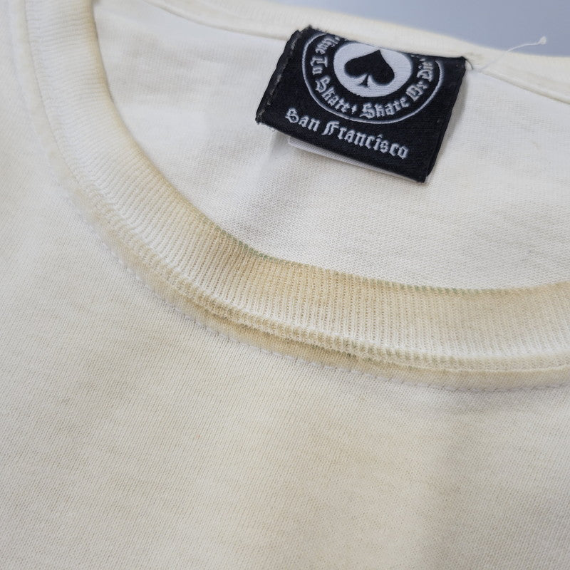 【現状渡し品】【メンズ】 OLD THRASHER オールド スラッシャー SS TEE ショートスリーブ Tシャツ トップス 146-260815-kh-08-izu サイズ：XL カラー：ホワイト系 万代Net店
