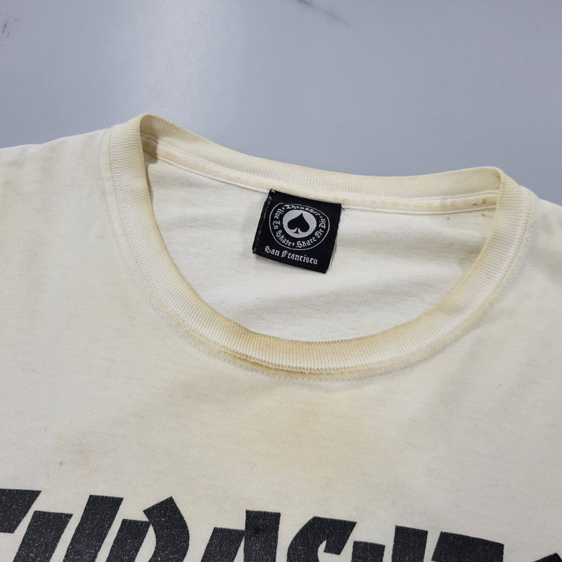 【現状渡し品】【メンズ】 OLD THRASHER オールド スラッシャー SS TEE ショートスリーブ Tシャツ トップス 146-260815-kh-08-izu サイズ：XL カラー：ホワイト系 万代Net店