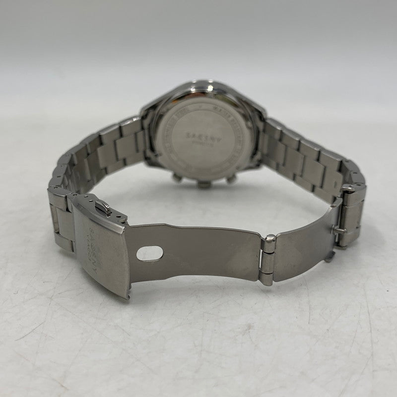 【中古品】【メンズ/レディース】 SACCSNY Y'SACCS サクスニーイザック SY-15219-GR クロノグラフ クォーツ腕時計 時計 197-260804-ya-07-izu カラー：シルバー×グリーン 万代Net店