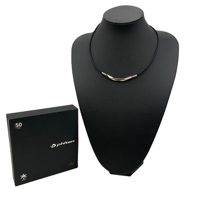 【中古品】【メンズ/レディース】 PHITEN ファイテン 0223TG899053 RAKUWAネックレス ダイヤモンドカット アクセサリー 192-260806-as-27-izu サイズ：50cm カラー：シルバー×ブラック 万代Net店