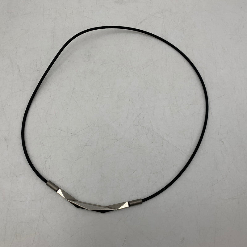 【中古品】【メンズ/レディース】 PHITEN ファイテン 0223TG899053 RAKUWAネックレス ダイヤモンドカット アクセサリー 192-260806-as-27-izu サイズ：50cm カラー：シルバー×ブラック 万代Net店