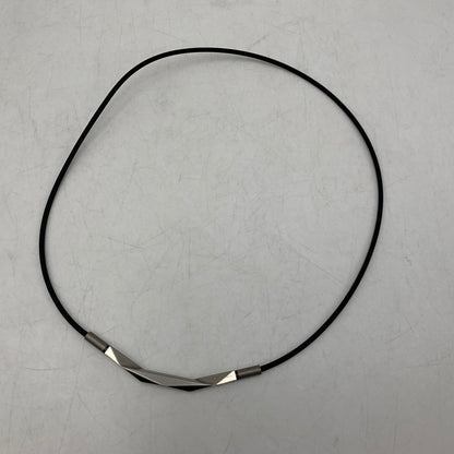 【中古品】【メンズ/レディース】 PHITEN ファイテン 0223TG899053 RAKUWAネックレス ダイヤモンドカット アクセサリー 192-260806-as-27-izu サイズ：50cm カラー：シルバー×ブラック 万代Net店