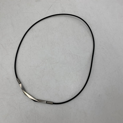 【中古品】【メンズ/レディース】 PHITEN ファイテン 0223TG899053 RAKUWAネックレス ダイヤモンドカット アクセサリー 192-260806-as-27-izu サイズ：50cm カラー：シルバー×ブラック 万代Net店