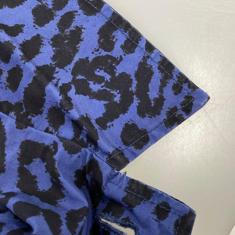 【中古品】【メンズ】 SUPREME × HYSTERIC GLAMOUR シュプリーム ヒステリックグラマー 21SS LEOPARD TRENCH レオパード トレンチ アウター 149-260804-cs-13-izu サイズ：L カラー：ブルー×ブラック 万代Net店