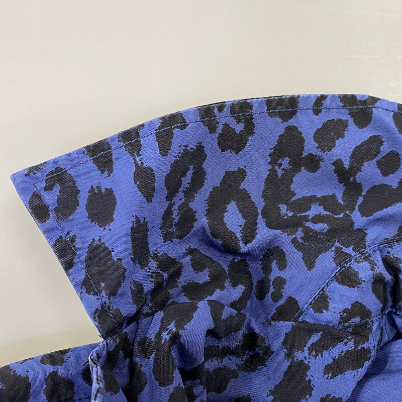 【中古品】【メンズ】 SUPREME × HYSTERIC GLAMOUR シュプリーム ヒステリックグラマー 21SS LEOPARD TRENCH レオパード トレンチ アウター 149-260804-cs-13-izu サイズ：L カラー：ブルー×ブラック 万代Net店