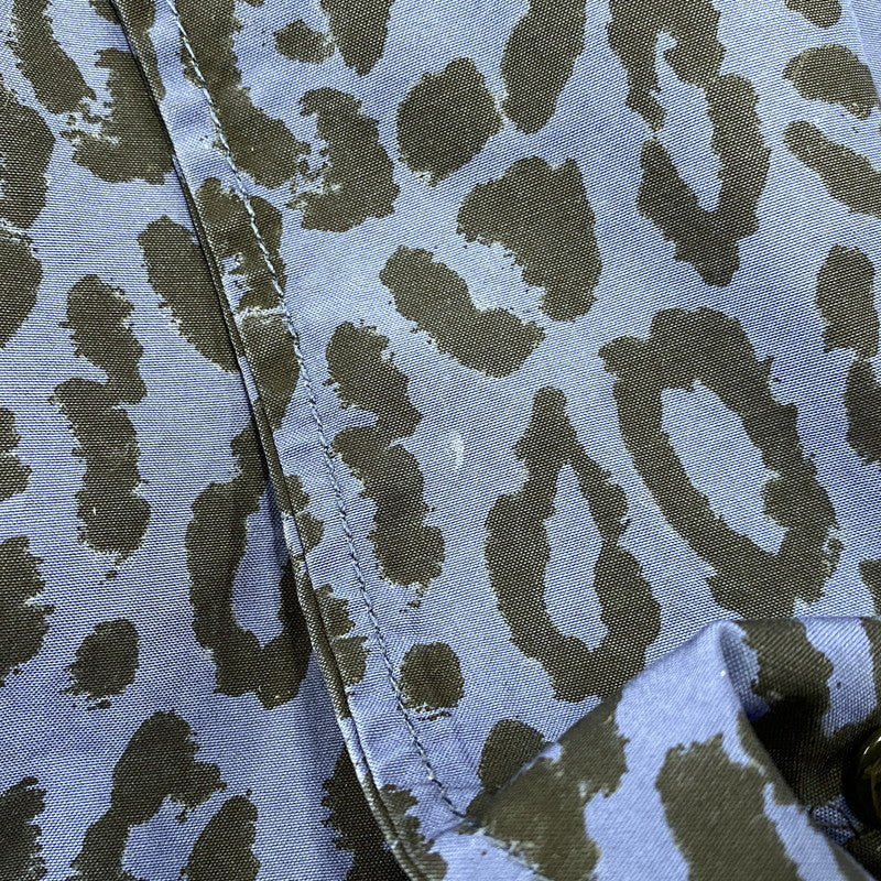 【中古品】【メンズ】 SUPREME × HYSTERIC GLAMOUR シュプリーム ヒステリックグラマー 21SS LEOPARD TRENCH レオパード トレンチ アウター 149-260804-cs-13-izu サイズ：L カラー：ブルー×ブラック 万代Net店