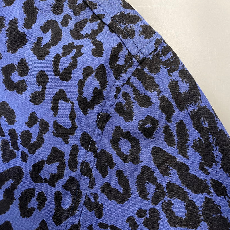 【中古品】【メンズ】 SUPREME × HYSTERIC GLAMOUR シュプリーム ヒステリックグラマー 21SS LEOPARD TRENCH レオパード トレンチ アウター 149-260804-cs-13-izu サイズ：L カラー：ブルー×ブラック 万代Net店