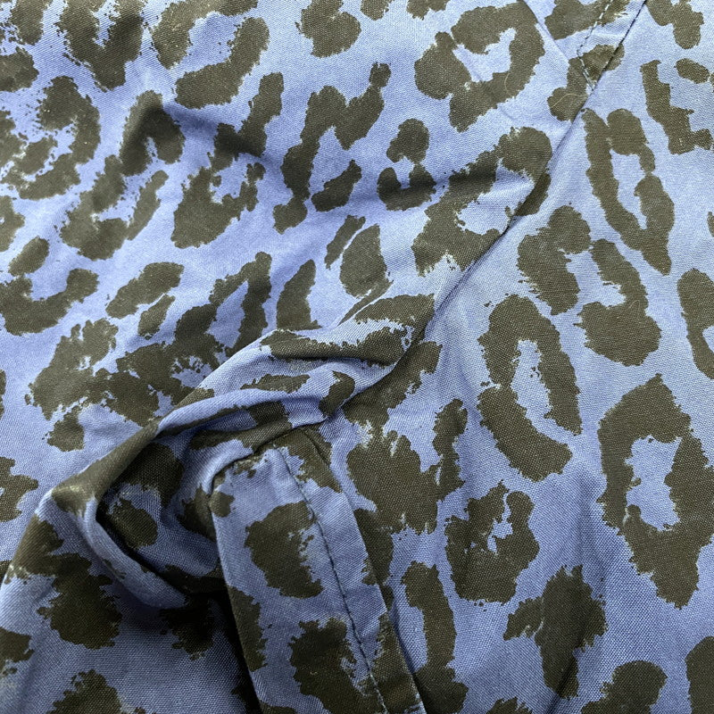 【中古品】【メンズ】 SUPREME × HYSTERIC GLAMOUR シュプリーム ヒステリックグラマー 21SS LEOPARD TRENCH レオパード トレンチ アウター 149-260804-cs-13-izu サイズ：L カラー：ブルー×ブラック 万代Net店