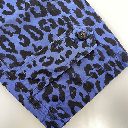 【中古品】【メンズ】 SUPREME × HYSTERIC GLAMOUR シュプリーム ヒステリックグラマー 21SS LEOPARD TRENCH レオパード トレンチ アウター 149-260804-cs-13-izu サイズ：L カラー：ブルー×ブラック 万代Net店