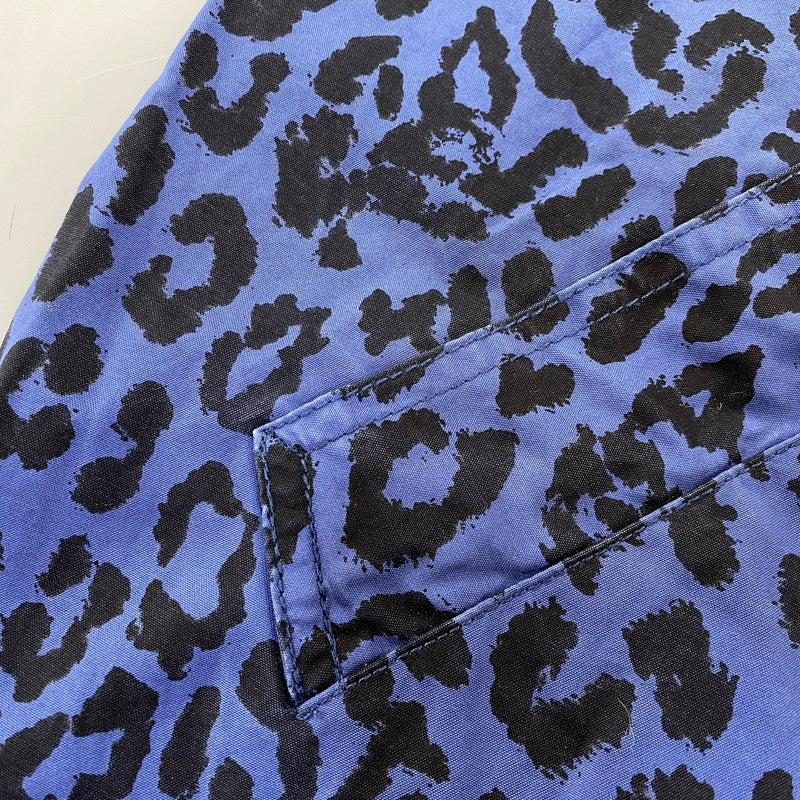 【中古品】【メンズ】 SUPREME × HYSTERIC GLAMOUR シュプリーム ヒステリックグラマー 21SS LEOPARD TRENCH レオパード トレンチ アウター 149-260804-cs-13-izu サイズ：L カラー：ブルー×ブラック 万代Net店