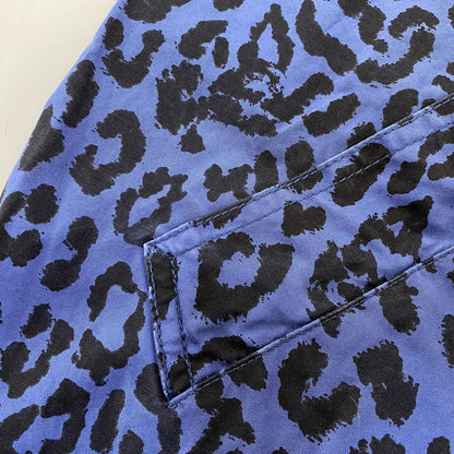 【中古品】【メンズ】 SUPREME × HYSTERIC GLAMOUR シュプリーム ヒステリックグラマー 21SS LEOPARD TRENCH レオパード トレンチ アウター 149-260804-cs-13-izu サイズ：L カラー：ブルー×ブラック 万代Net店