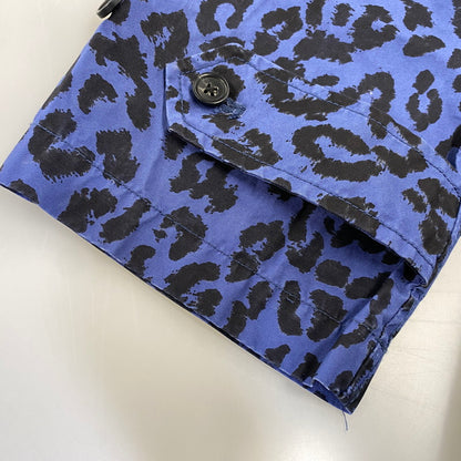 【中古品】【メンズ】 SUPREME × HYSTERIC GLAMOUR シュプリーム ヒステリックグラマー 21SS LEOPARD TRENCH レオパード トレンチ アウター 149-260804-cs-13-izu サイズ：L カラー：ブルー×ブラック 万代Net店
