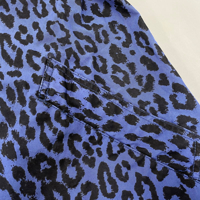 【中古品】【メンズ】 SUPREME × HYSTERIC GLAMOUR シュプリーム ヒステリックグラマー 21SS LEOPARD TRENCH レオパード トレンチ アウター 149-260804-cs-13-izu サイズ：L カラー：ブルー×ブラック 万代Net店