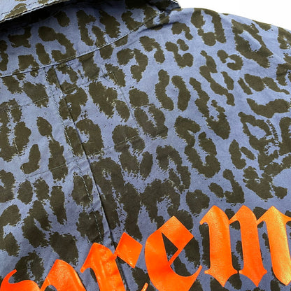 【中古品】【メンズ】 SUPREME × HYSTERIC GLAMOUR シュプリーム ヒステリックグラマー 21SS LEOPARD TRENCH レオパード トレンチ アウター 149-260804-cs-13-izu サイズ：L カラー：ブルー×ブラック 万代Net店