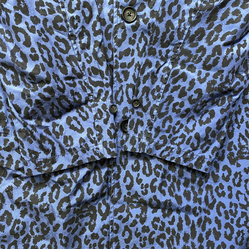 【中古品】【メンズ】 SUPREME × HYSTERIC GLAMOUR シュプリーム ヒステリックグラマー 21SS LEOPARD TRENCH レオパード トレンチ アウター 149-260804-cs-13-izu サイズ：L カラー：ブルー×ブラック 万代Net店