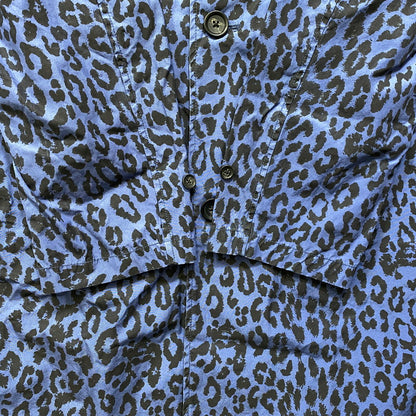 【中古品】【メンズ】 SUPREME × HYSTERIC GLAMOUR シュプリーム ヒステリックグラマー 21SS LEOPARD TRENCH レオパード トレンチ アウター 149-260804-cs-13-izu サイズ：L カラー：ブルー×ブラック 万代Net店