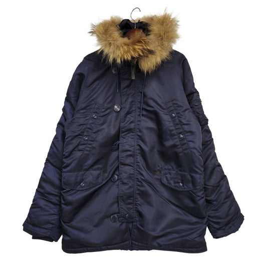 【中古品】【メンズ】 ALPHA INDUSTRIES アルファインダストリーズ N-3B FLIGHT JACKET 20094-0867 フライトジャケット 145-260809-as-03-izu サイズ：XL カラー：ネイビー 万代Net店