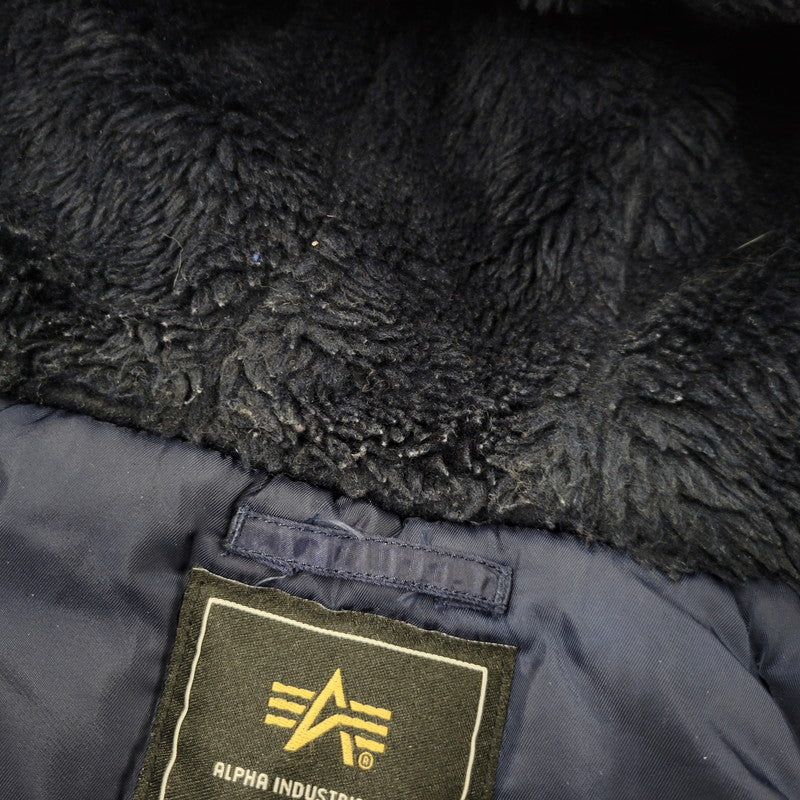 【中古品】【メンズ】 ALPHA INDUSTRIES アルファインダストリーズ N-3B FLIGHT JACKET 20094-0867 フライトジャケット 145-260809-as-03-izu サイズ：XL カラー：ネイビー 万代Net店