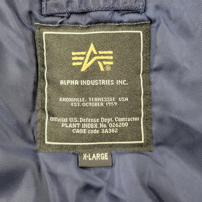 【中古品】【メンズ】 ALPHA INDUSTRIES アルファインダストリーズ N-3B FLIGHT JACKET 20094-0867 フライトジャケット 145-260809-as-03-izu サイズ：XL カラー：ネイビー 万代Net店