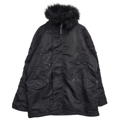 【中古品】【メンズ】 ALPHA INDUSTRIES アルファインダストリーズ N-3B FLIGHT JACKET 20024-701 フライトジャケット 145-260809-as-02-izu サイズ：L カラー：ブラック 万代Net店