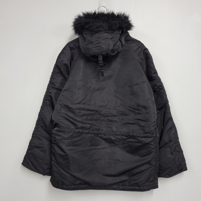 【中古品】【メンズ】 ALPHA INDUSTRIES アルファインダストリーズ N-3B FLIGHT JACKET 20024-701 フライトジャケット 145-260809-as-02-izu サイズ：L カラー：ブラック 万代Net店