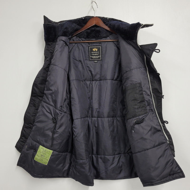 【中古品】【メンズ】 ALPHA INDUSTRIES アルファインダストリーズ N-3B FLIGHT JACKET 20024-701 フライトジャケット 145-260809-as-02-izu サイズ：L カラー：ブラック 万代Net店