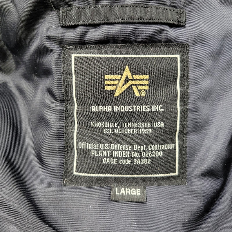 【中古品】【メンズ】 ALPHA INDUSTRIES アルファインダストリーズ N-3B FLIGHT JACKET 20024-701 フライトジャケット 145-260809-as-02-izu サイズ：L カラー：ブラック 万代Net店