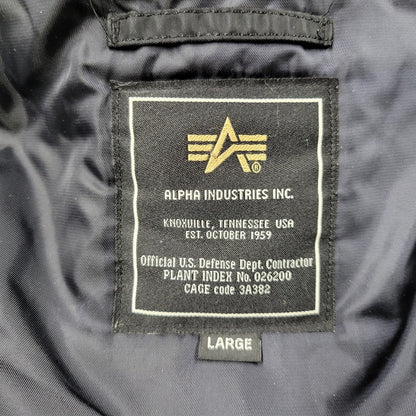 【中古品】【メンズ】 ALPHA INDUSTRIES アルファインダストリーズ N-3B FLIGHT JACKET 20024-701 フライトジャケット 145-260809-as-02-izu サイズ：L カラー：ブラック 万代Net店
