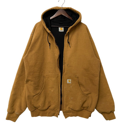 【現状渡し品】【メンズ】 Carhartt カーハート THERMAL LINER ZIP UP HOODED SWEATSHIRT サーマル ライナー ジップアップ フーデッドスウェットシャツ パーカー 146-260808-as-14-izu カラー：キャメル 万代Net店