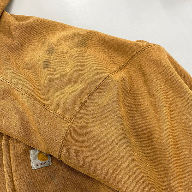 【現状渡し品】【メンズ】 Carhartt カーハート THERMAL LINER ZIP UP HOODED SWEATSHIRT サーマル ライナー ジップアップ フーデッドスウェットシャツ パーカー 146-260808-as-14-izu カラー：キャメル 万代Net店