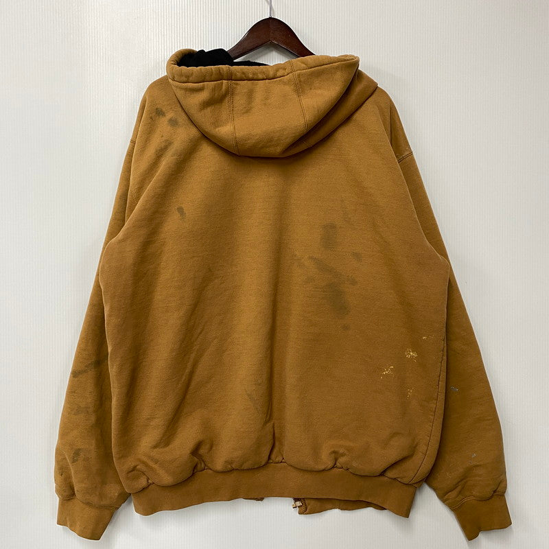 【現状渡し品】【メンズ】 Carhartt カーハート THERMAL LINER ZIP UP HOODED SWEATSHIRT サーマル ライナー ジップアップ フーデッドスウェットシャツ パーカー 146-260808-as-14-izu カラー：キャメル 万代Net店