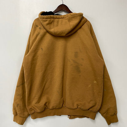 【現状渡し品】【メンズ】 Carhartt カーハート THERMAL LINER ZIP UP HOODED SWEATSHIRT サーマル ライナー ジップアップ フーデッドスウェットシャツ パーカー 146-260808-as-14-izu カラー：キャメル 万代Net店