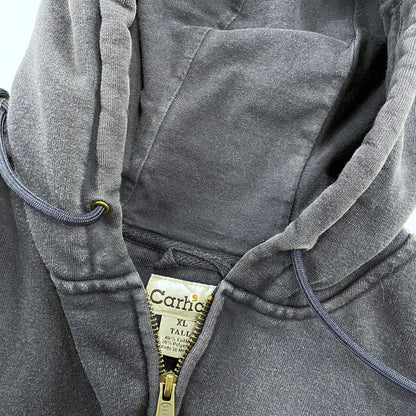 【現状渡し品】【メンズ】 Carhartt カーハート ZIP UP HOODED SWEATSHIRT K185 NVY ジップアップ フーデッドスウェットシャツ パーカー メキシコ製 146-260808-as-12-izu サイズ：XL カラー：ネイビー 万代Net店