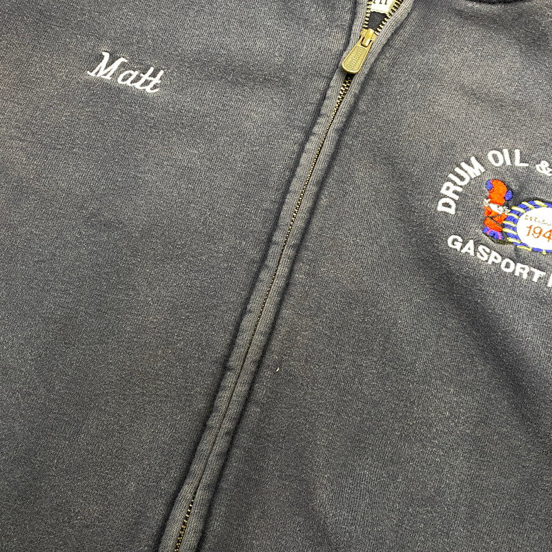 【現状渡し品】【メンズ】 Carhartt カーハート ZIP UP HOODED SWEATSHIRT K185 NVY ジップアップ フーデッドスウェットシャツ パーカー メキシコ製 146-260808-as-12-izu サイズ：XL カラー：ネイビー 万代Net店