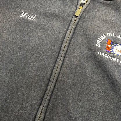 【現状渡し品】【メンズ】 Carhartt カーハート ZIP UP HOODED SWEATSHIRT K185 NVY ジップアップ フーデッドスウェットシャツ パーカー メキシコ製 146-260808-as-12-izu サイズ：XL カラー：ネイビー 万代Net店