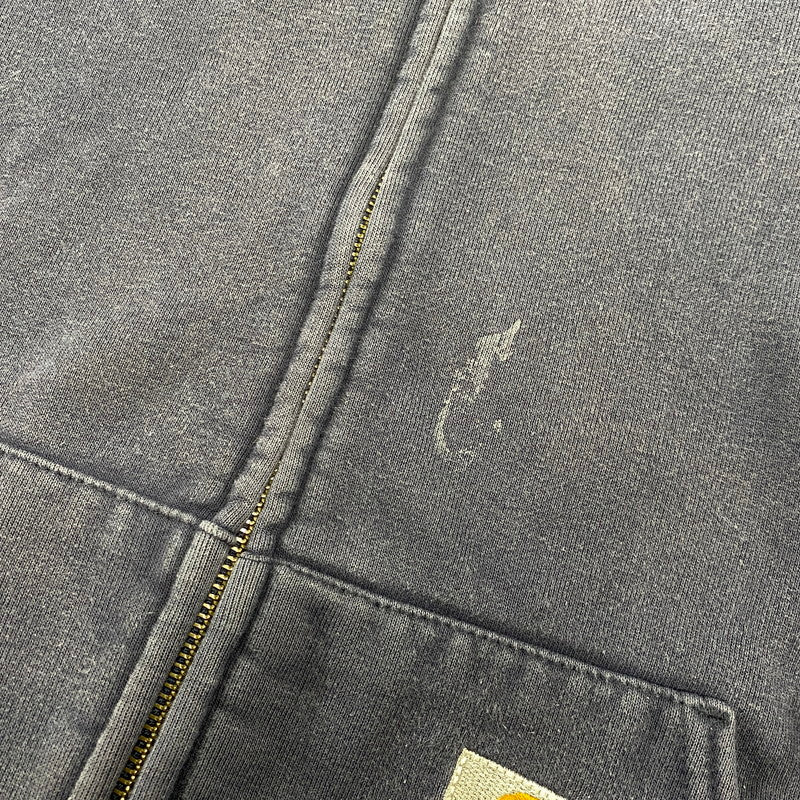 【現状渡し品】【メンズ】 Carhartt カーハート ZIP UP HOODED SWEATSHIRT K185 NVY ジップアップ フーデッドスウェットシャツ パーカー メキシコ製 146-260808-as-12-izu サイズ：XL カラー：ネイビー 万代Net店