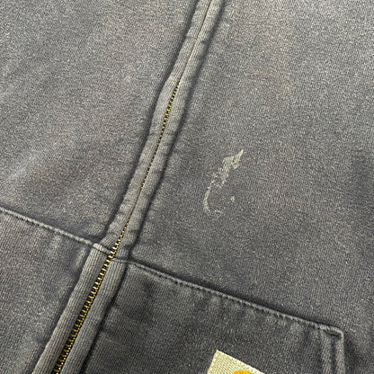 【現状渡し品】【メンズ】 Carhartt カーハート ZIP UP HOODED SWEATSHIRT K185 NVY ジップアップ フーデッドスウェットシャツ パーカー メキシコ製 146-260808-as-12-izu サイズ：XL カラー：ネイビー 万代Net店